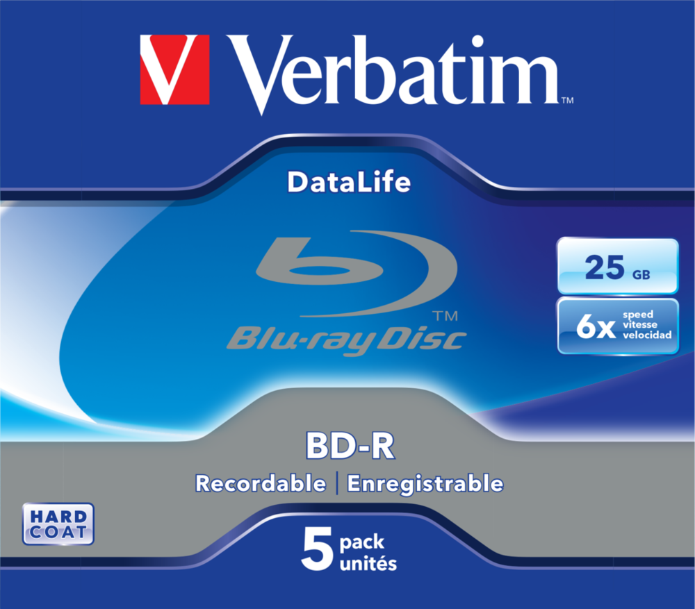 BD-R Datalife 25GB 6x 5 Pack Jewel Case